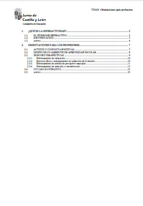 Orientaciones para profesores TDAH